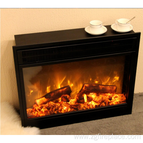 Super Wall mounted recessed steel electric fireplace